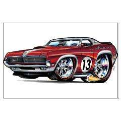   Large Poster  69 Mercury Cougar Products  Rohan Day Car Art