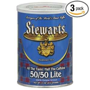 Stewarts 50/50 Lite Coffee, 11 Ounce Grocery & Gourmet Food