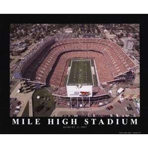 Mile High Stadium   Denver Broncos HIGH QUALITY MUSEUM WRAP CANVAS 