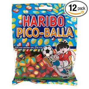  Haribo Chewy Candy, Pico Balla, 5 Ounce Bags (Pack of 12 