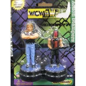    WCW Action Stampers Sting & Nash by Time Warner 1998 Toys & Games