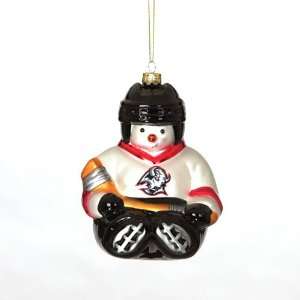     Buffalo Sabres NHL Glass Snowman Ornament (5.5) 