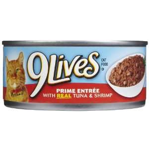  9Lives Prime Entree   Tuna & Shrimp   24 x 5.5 oz Pet 