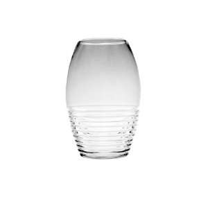    Contemporary Glass Vase with Ribbing on the Bottom