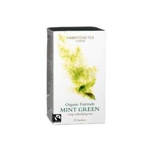 Hampstead Tea Organic Fairtrade Tea, Mint Green, 25 sachets  
