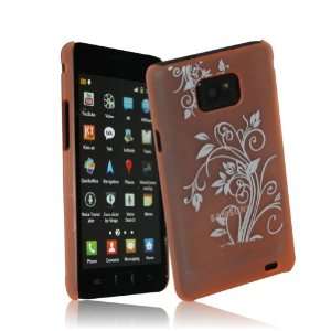  Mobile Palace Orange and silver flower hard case cover 