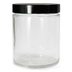 Qorpak GLC 01702 Clear Glass Straight Sided Round Bottle with 89 400 