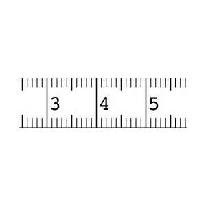  Adhesive Ruler 1 Wide, 1/10 Grads