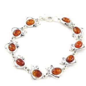  Silver bracelet Souris amber. Jewelry