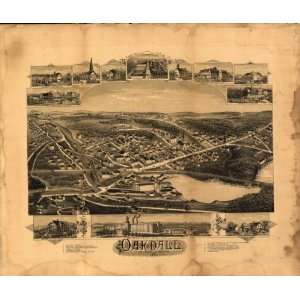  1891 map of Oakdale, Worcester, Mass