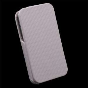  White Matts Pattern PU Leather Case for Apple iPhone 4G 