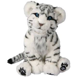 WowWee Alive White Tiger Cub Plush Robotic Toy in White/Black