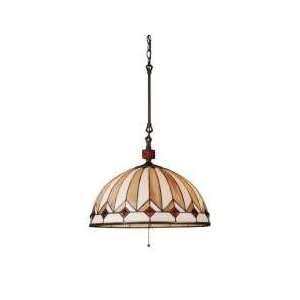 Landmark 08012 TB Ambra Collection Stained Glass 3 light Chandelier in 