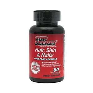  Top Secret Nutrition Hair, Skin And Nails   60 ea Beauty