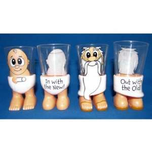  New Year   Character Shot Glasses Case Pack 24