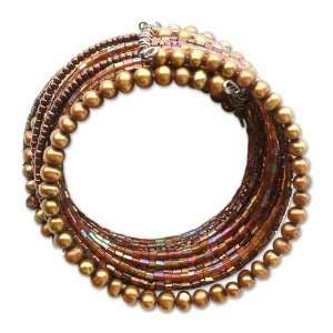  Pearl beaded bracelet, Golden Luxuries Jewelry