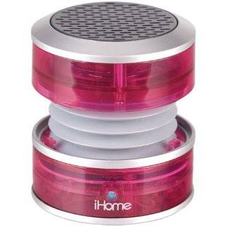 iHome iHM60PT Rechargeable Mini Speaker (Pink Translucent)