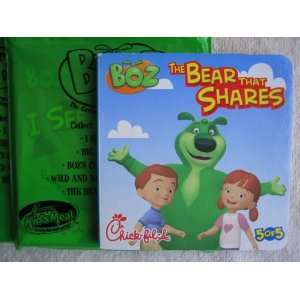  Chick fil A Complete Set of 5 BOZ the Green Bear Next Door 