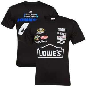   Jimmie Johnson Sponsors T Shirt   Black (Small)