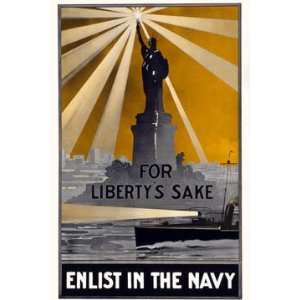  For Libertys sake, enlist in the Navy 20x30 poster