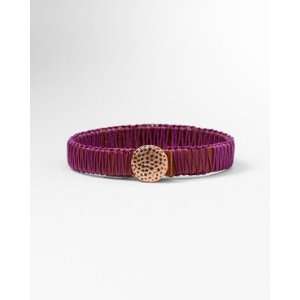 Coldwater Creek Stitched leather Purple bracelet Jewelry