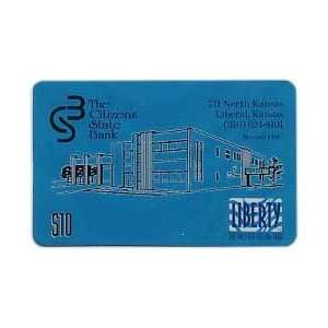 Collectible Phone Card $10. The Citizens State Bank (Liberal, Kansas)
