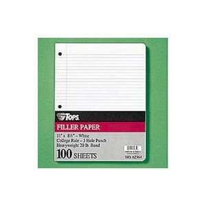  Mediumweight 16 lb. Filler Paper, 11x8 1/2, 5/16 College 