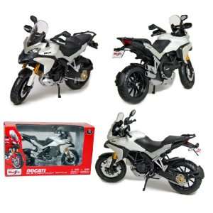   Scale Motorcycle DUCATI Multistrada 1200S (Black/White) Toys & Games