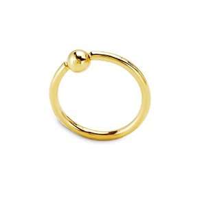  14k Yellow Gold Circle 18g Belly Button Navel Ring 