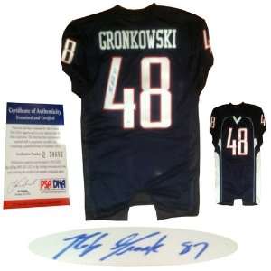 PSA/DNA COA Patriot Gronkowski is the star New England Patriots Tight 