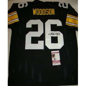  Rod Woodson SIGNED Prostyle STEELERS Jersey JSA 