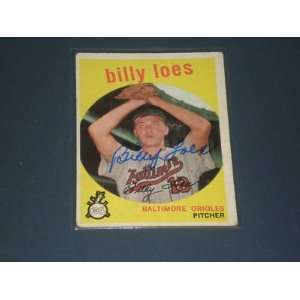  Billy Loes Signed Auto 1959 Topps Card #336 JSA Sports 