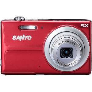 Sanyo 14MP Digital Camera w/ 5x Optical Zoom, 3 LCD Display   RED 