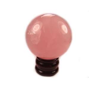   Rose Quartz Natural Crystal Ball 59 mm wt woodstand