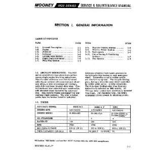  Mooney M.20 C E F G Aircraft Service Maintenance Manual 