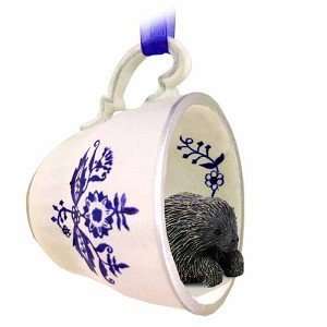  Porcupine Collectible Teacup Ornament