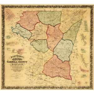    CARROLL COUNTY MARYLAND (MD) LANDOWNER MAP 1862