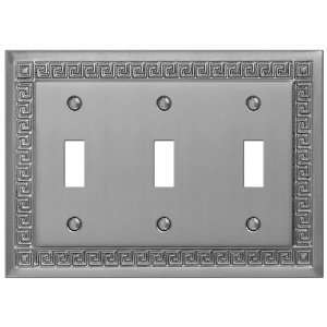  Meander Pewter   3 Toggle Wallplate