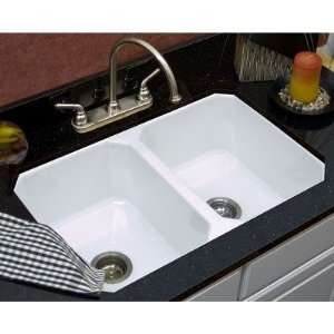 Optimum Nyatt 50/50 Double Bowl Undermount Kitchen Sink Finish Black 