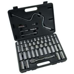   Piece 3/8 Drive 6 Point SAE and Metric Socket Set
