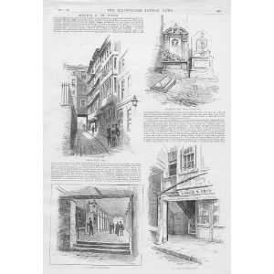  Sketches In Nthe Temple London 1888 Antique Print