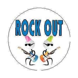  ROCK OUT Pinback Button 1.25 Pin/ Badge MUSIC Rockstar 
