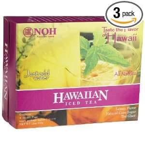 NOH Foods of Hawaii Hawaiian Iced Tea, 4 Count Packages (Pack of 3 