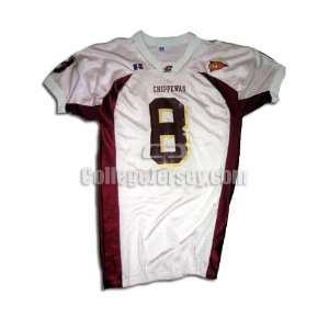 White No. 47 Game Used Central Michigan Russell Football Jersey (SIZE 