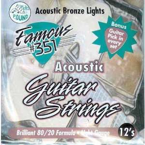  Famous #351 Strings Acoustic Guitar String Set (Light 