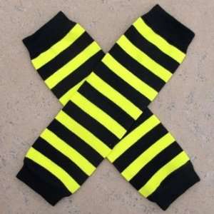   Legs Baby Toddler Leg Warmers   Bumble Bee Black & Yellow Stripe