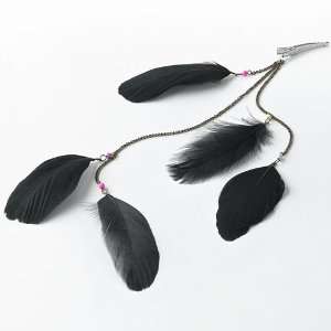  Candies Beaded Feather Chains Hair Clip Beauty