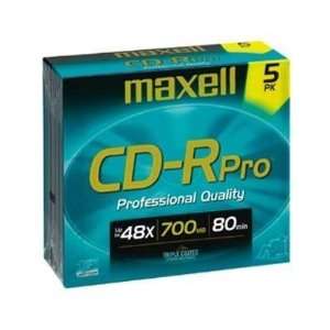  Maxell CDR PRO 700MB 80MIN 48X W/ JC 5PK ( 648405 