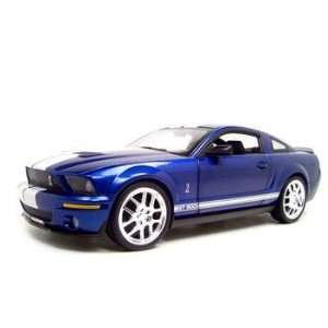    2007 SHELBY MUSTANG GT500 BLUE 118 DIECAST MODEL 