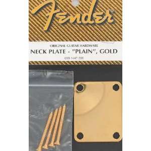  Fender 4 Screw Neck Plate Gold Musical Instruments